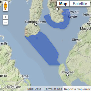 Map of Clyde Sea Sill MPA (Scottish marine protected area)