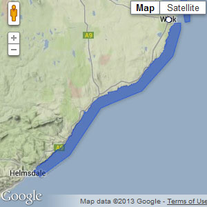Map of East Caithness Cliffs MPA (Scottish marine protected area)