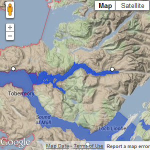 Map of Loch Sunart MPA (Scottish marine protected area)