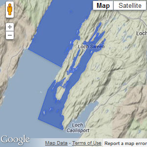 Map of Loch Sween MPA (Scottish marine protected area)