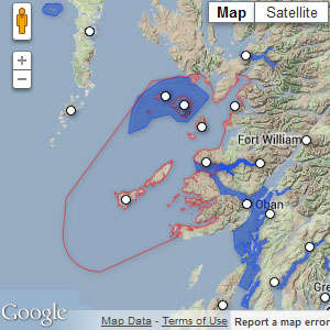 Map of Skye to Mull MPA (Scottish marine protected area)