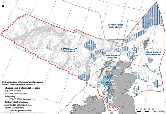 Scottish Marine Protected Area proposals and search locations (2012)