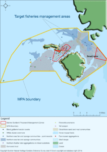 Fig 1: showing MPA boundary and target fisheries management areas