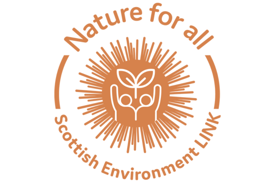 Orange Scottish Environment LINK Nature for All logo